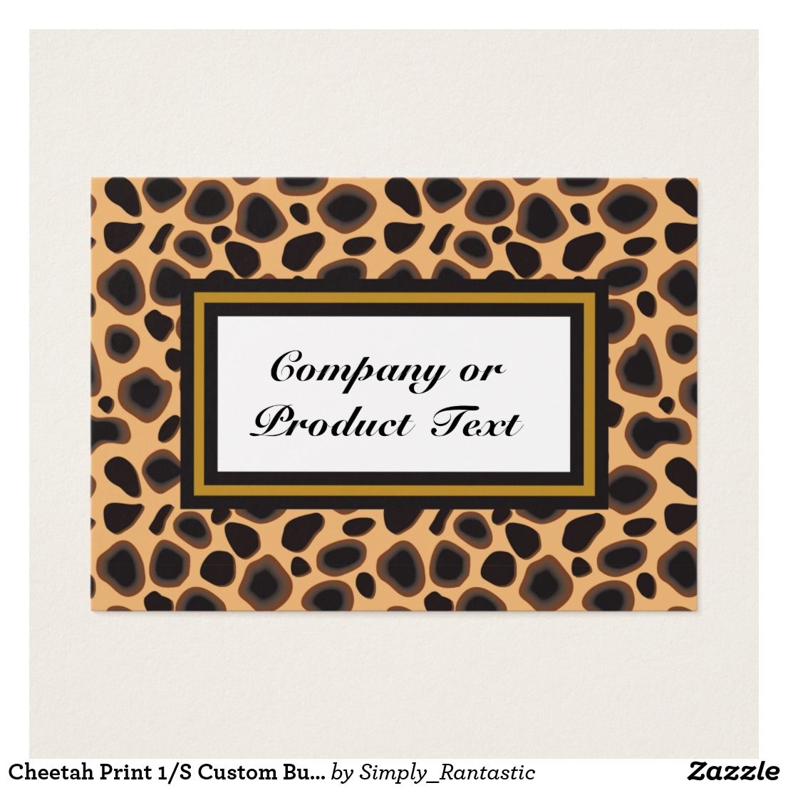 cheetah print business cards 1