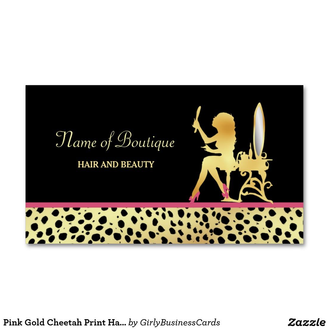 cheetah print business cards 3