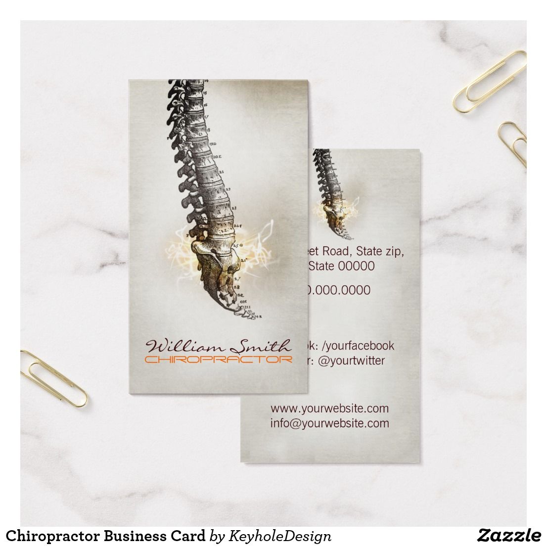chiropractor business cards 2