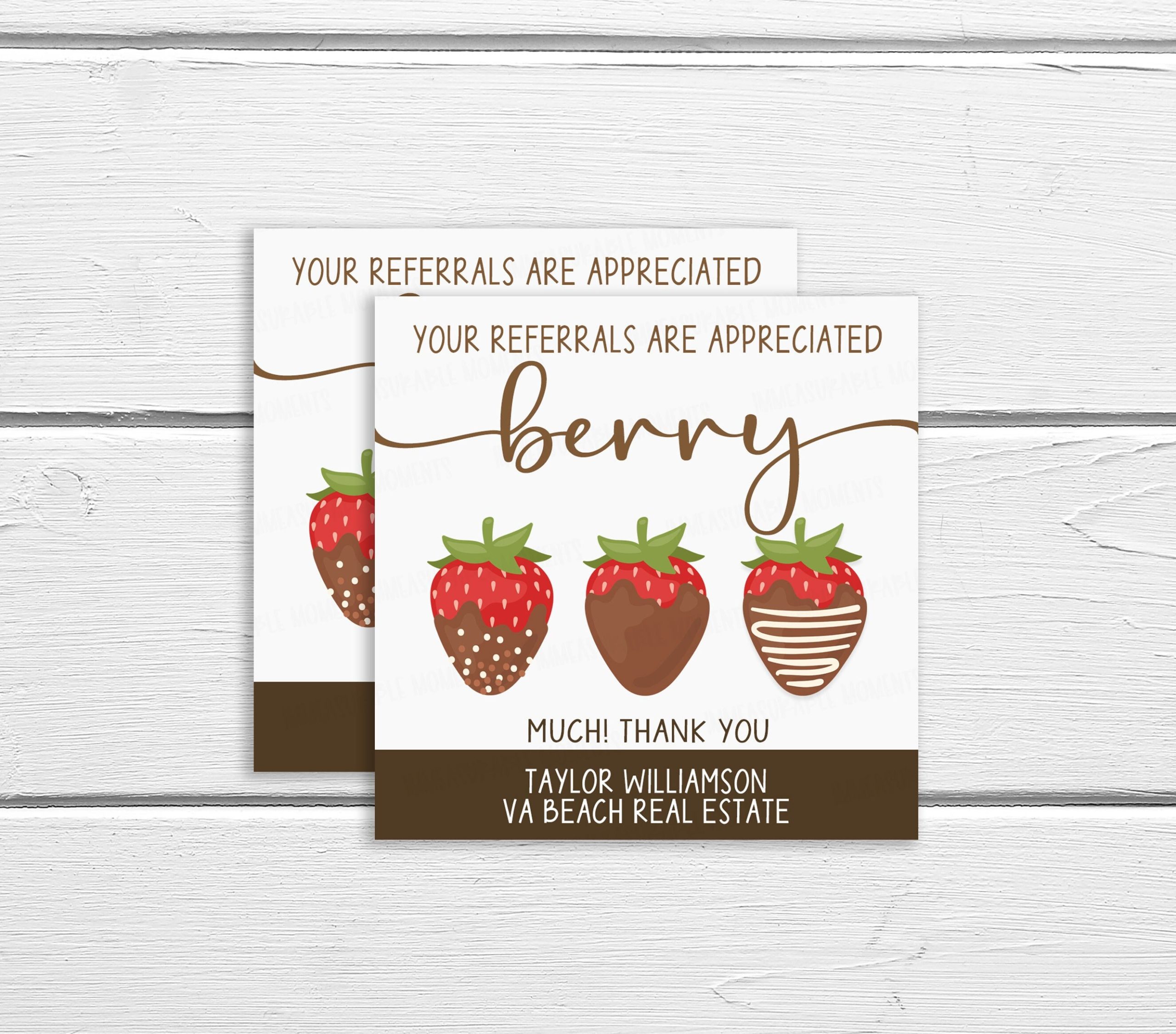 chocolate covered strawberries business cards 4