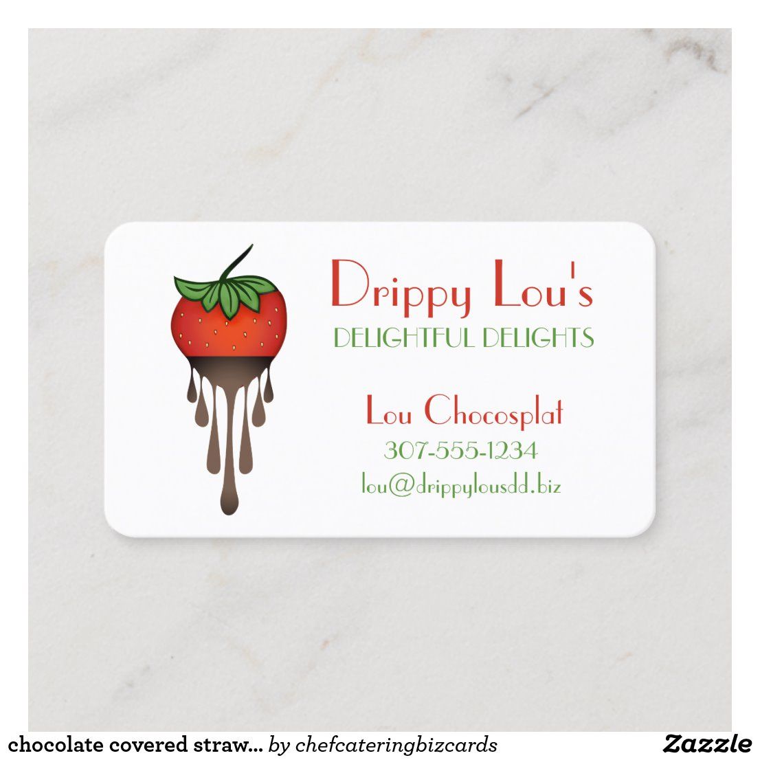 chocolate covered strawberries business cards 5