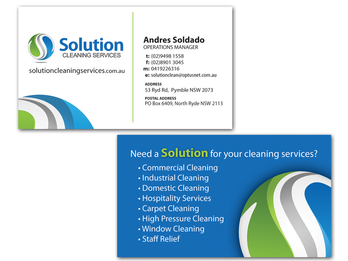 cleaning services business cards examples 5