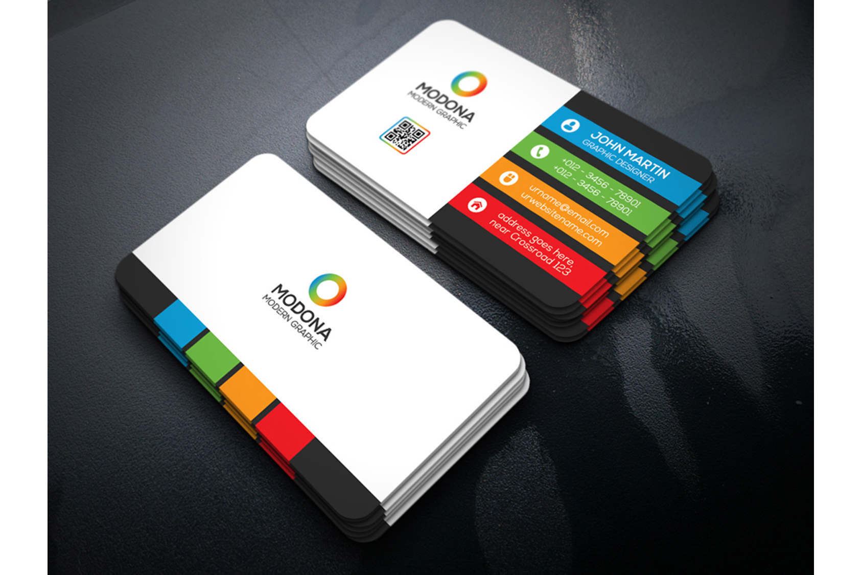 colorful images business cards 1