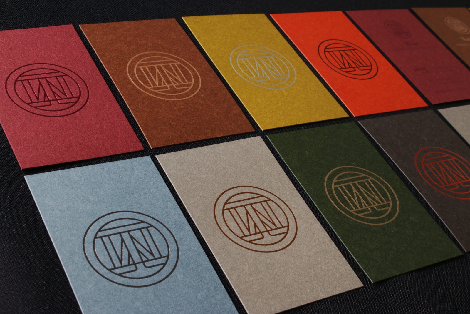 coloured paper business cards 1
