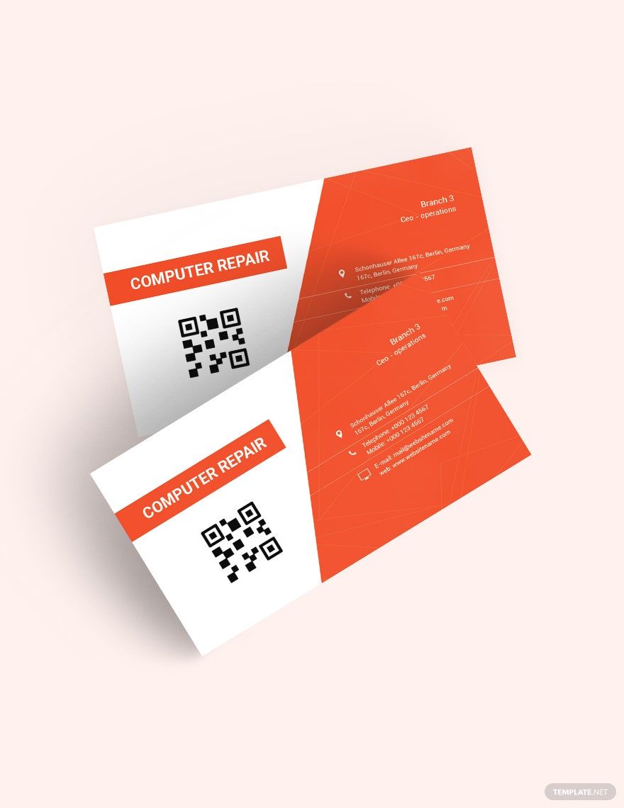computer repair business cards templates free 2