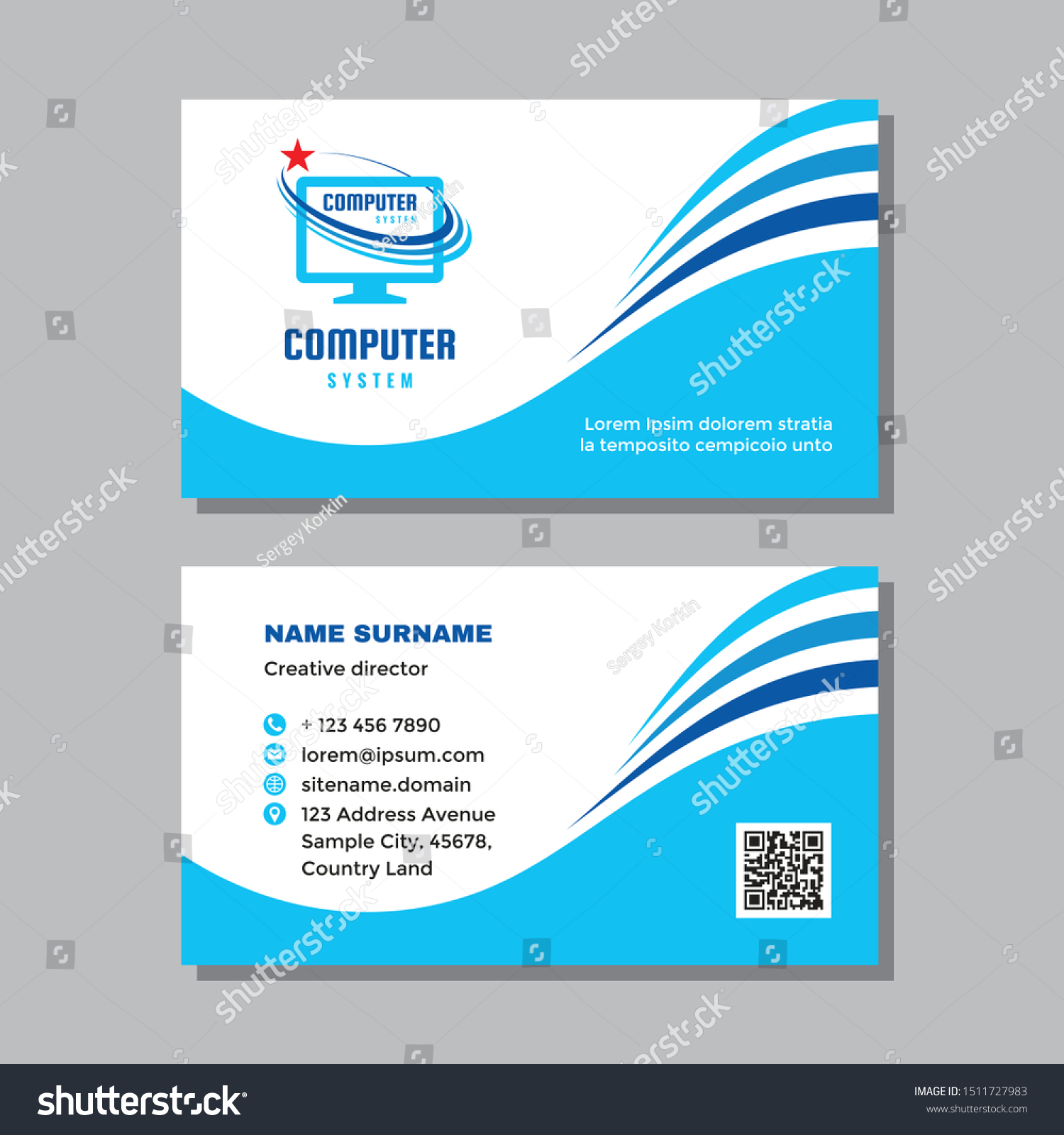 computer repair business cards templates free 3