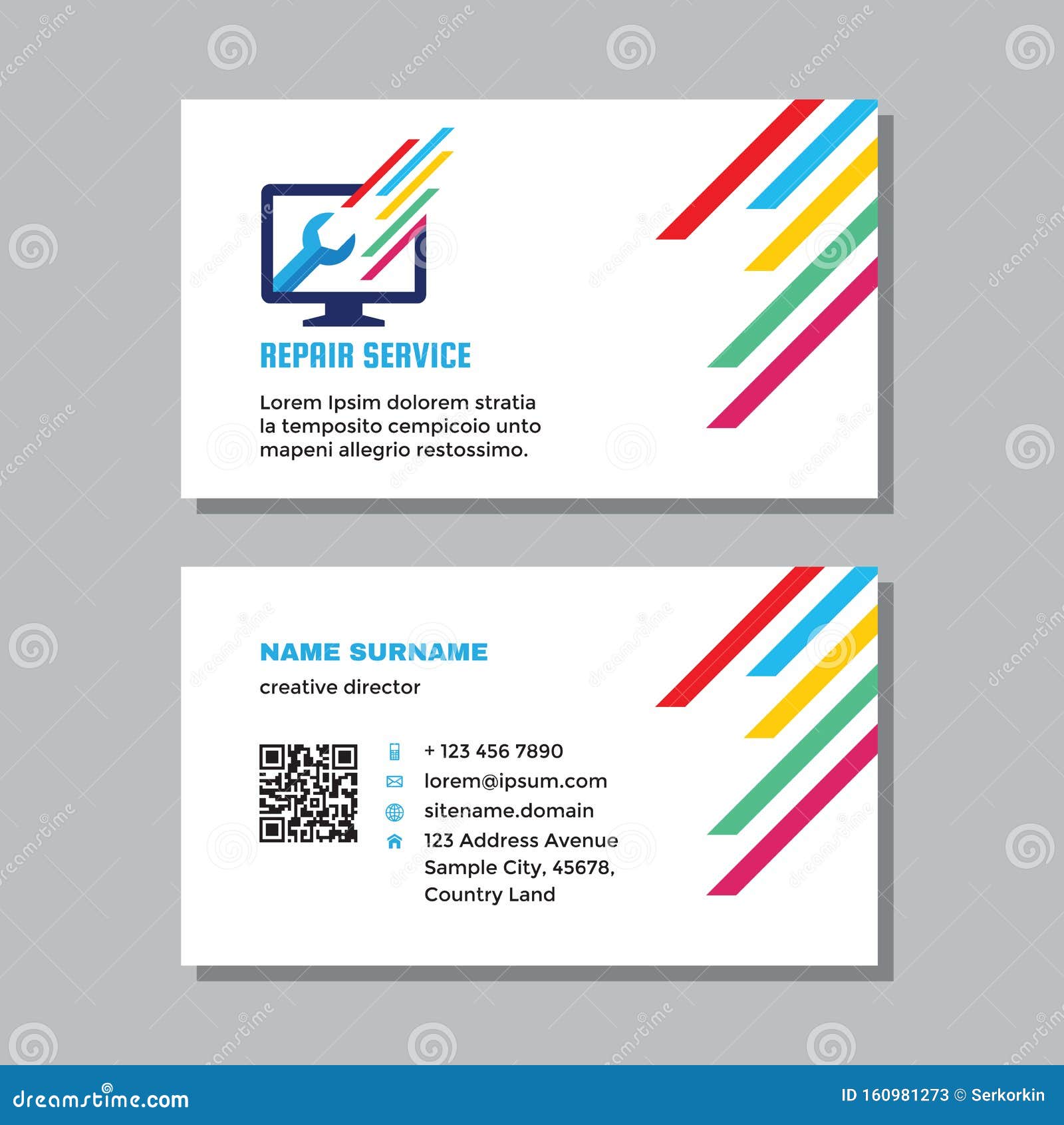 computer repair business cards templates free 6