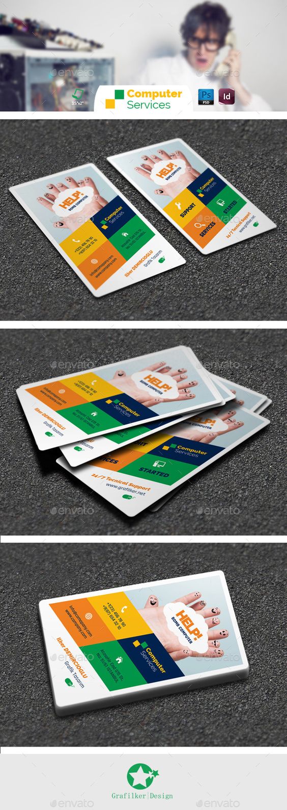 computer repair business cards templates free 7