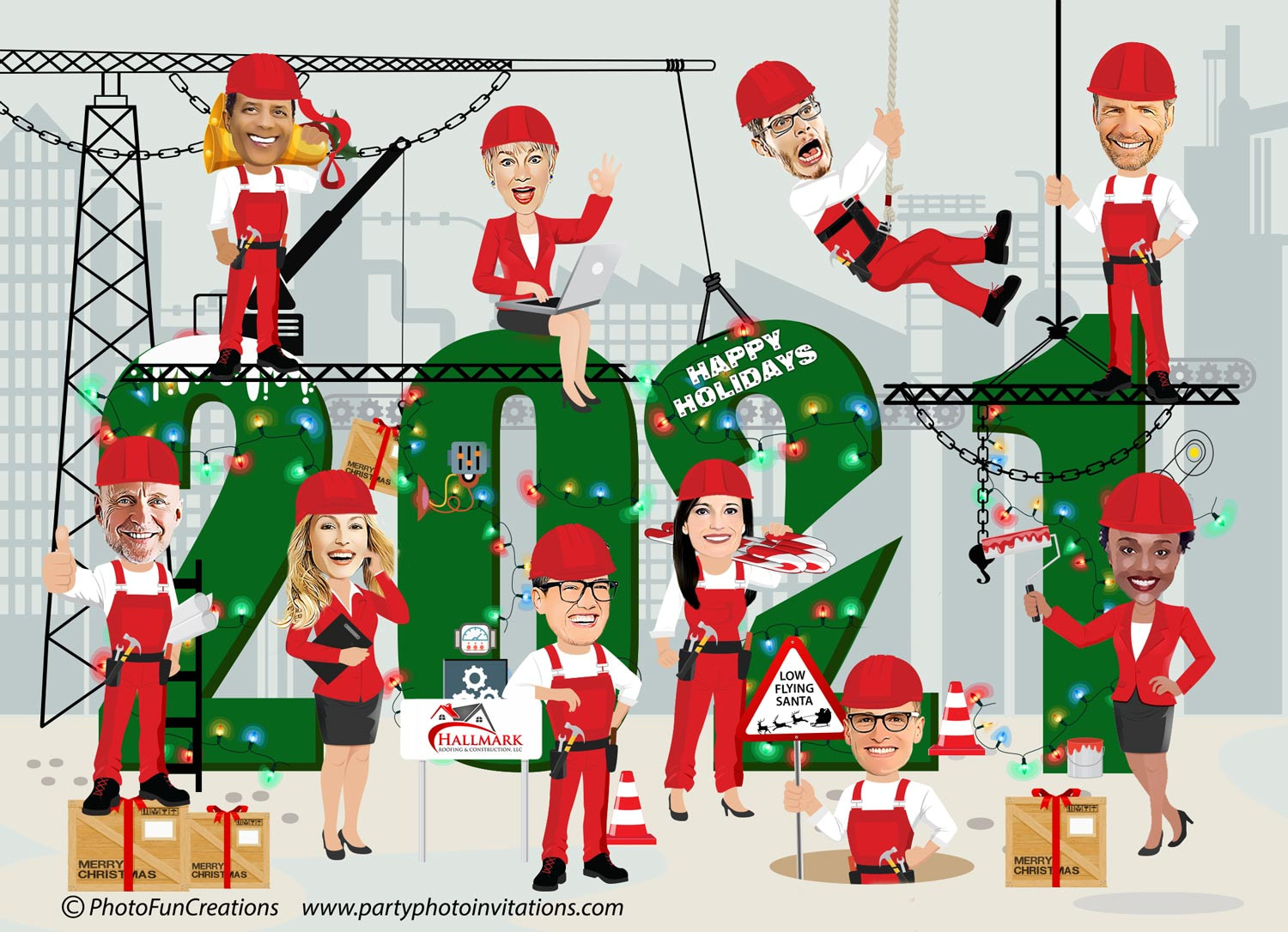 construction business christmas cards 2