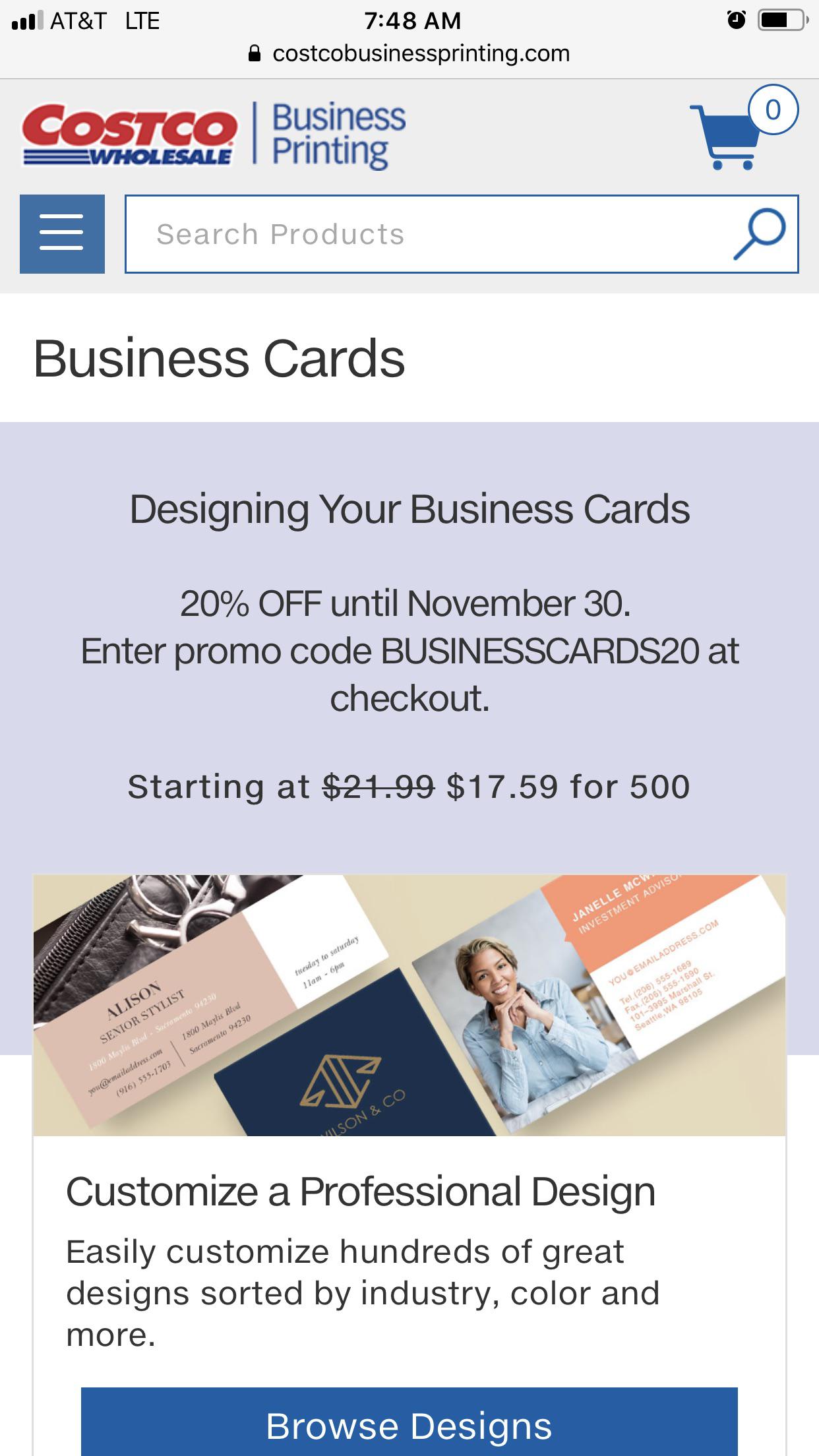 costco business cards printing 1