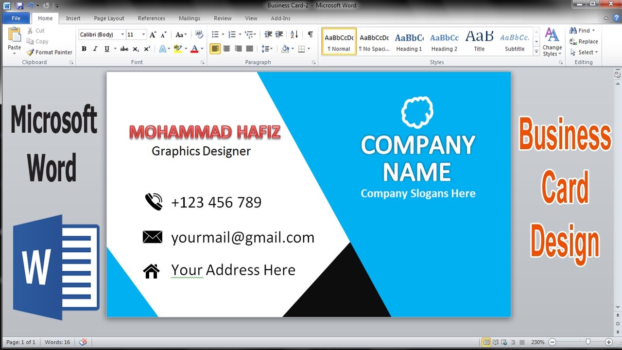 create business cards in word 2013 7