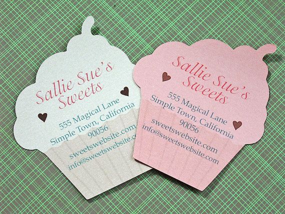 cupcake shaped business cards 2