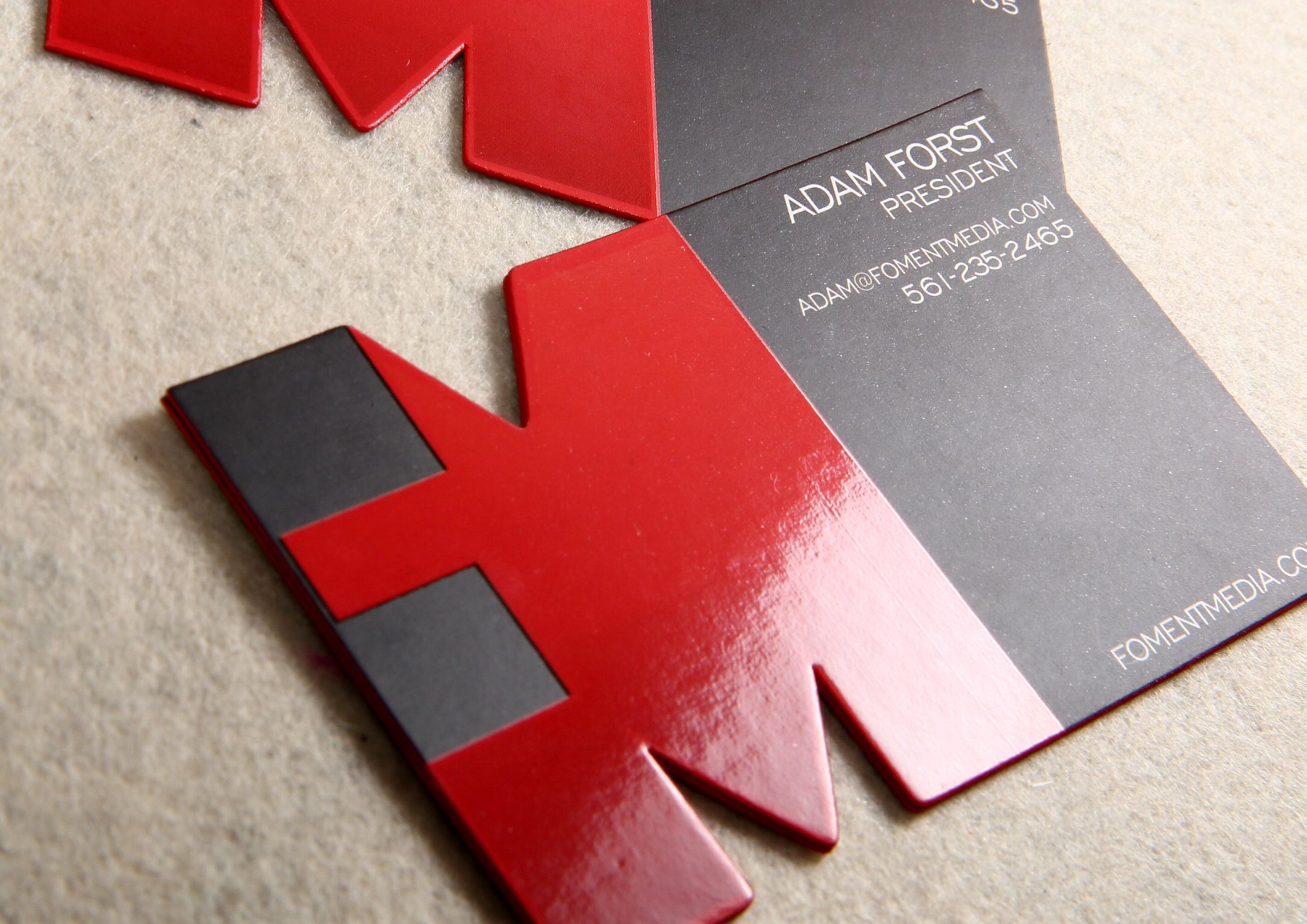 custom die cut business cards 2