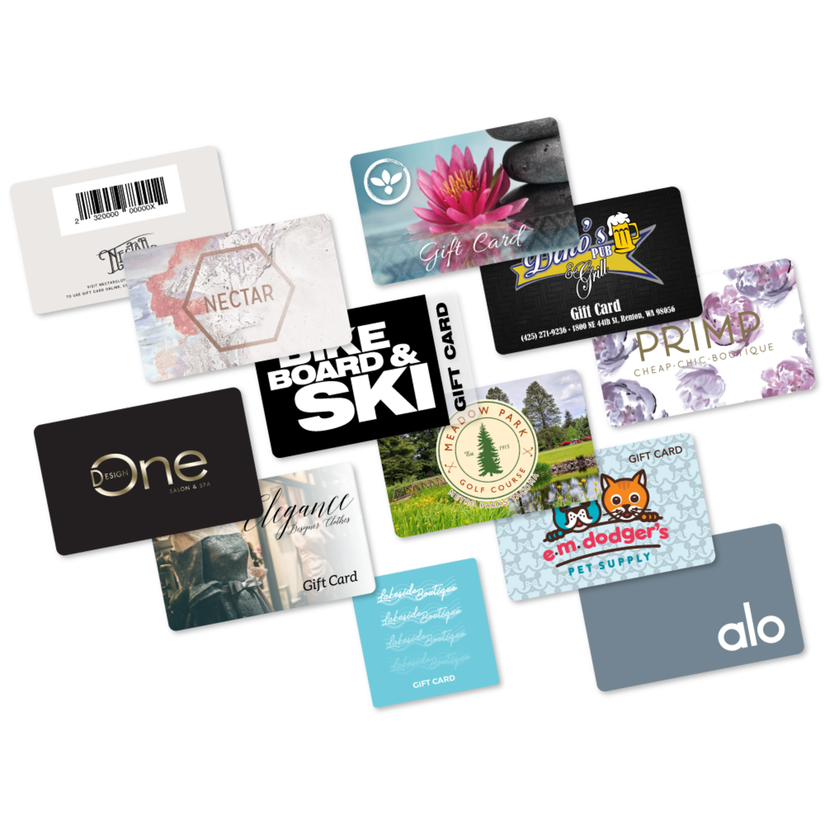 custom gift cards for business with barcode 2