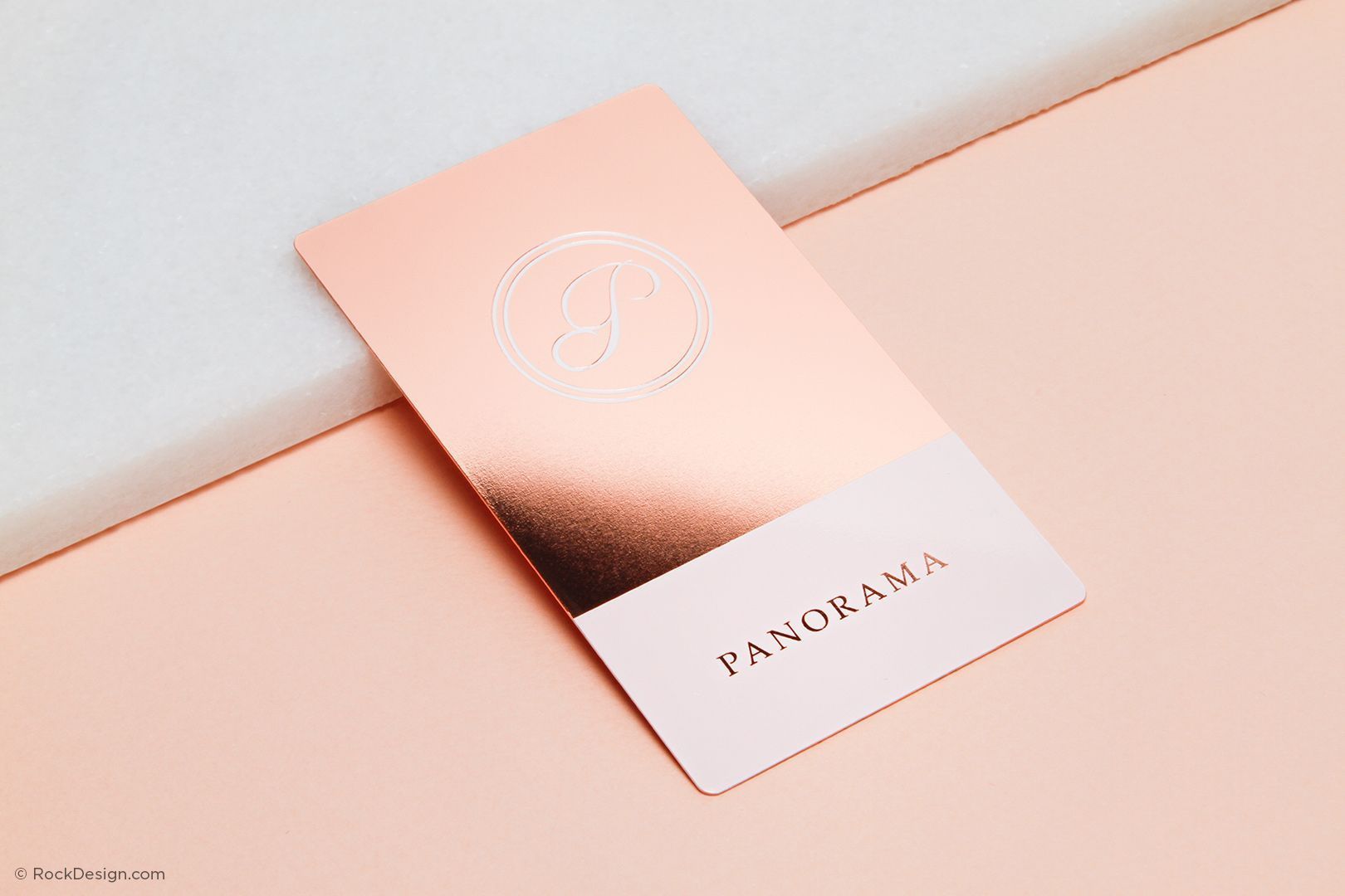 custom rose gold metal business cards 1