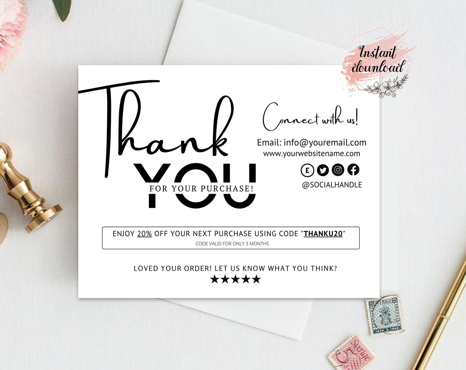 custom thank you business cards 4