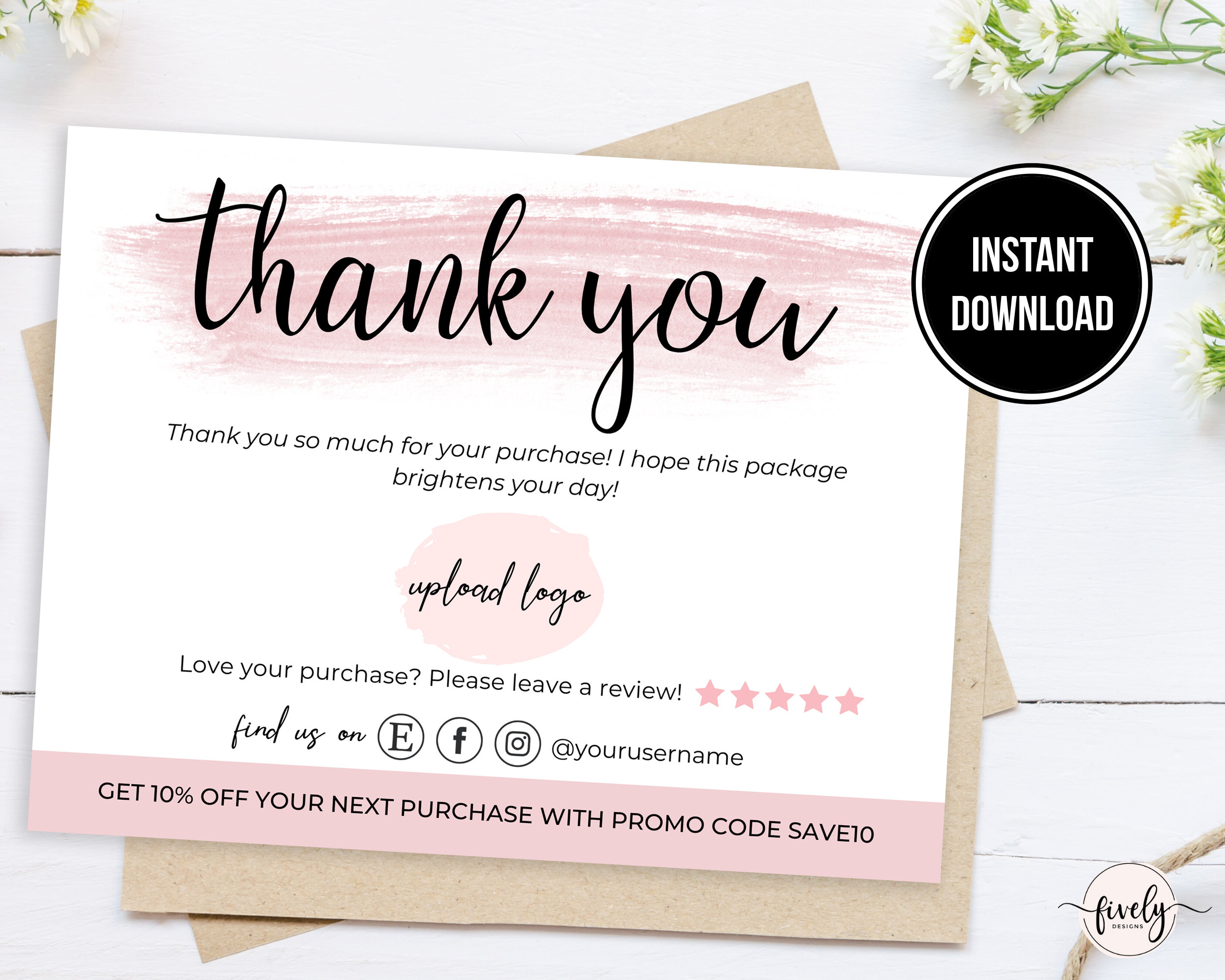 custom thank you cards for small business 1