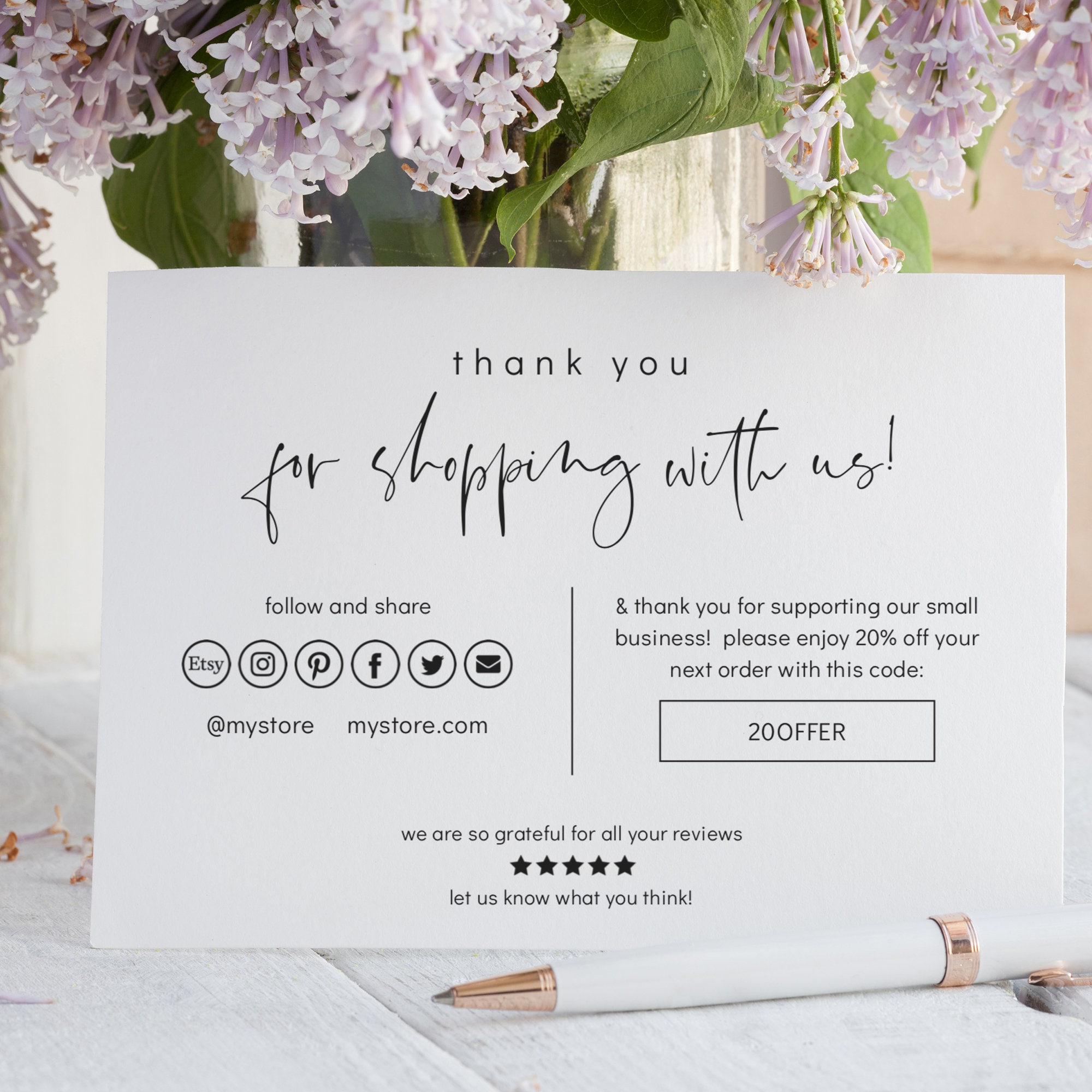 custom thank you cards for small business 2