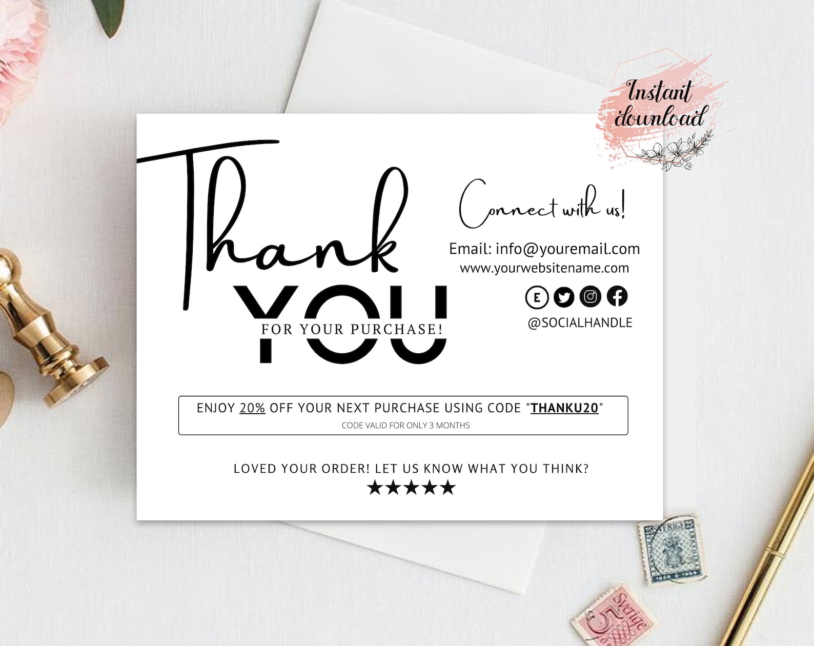 custom thank you cards for small business 3