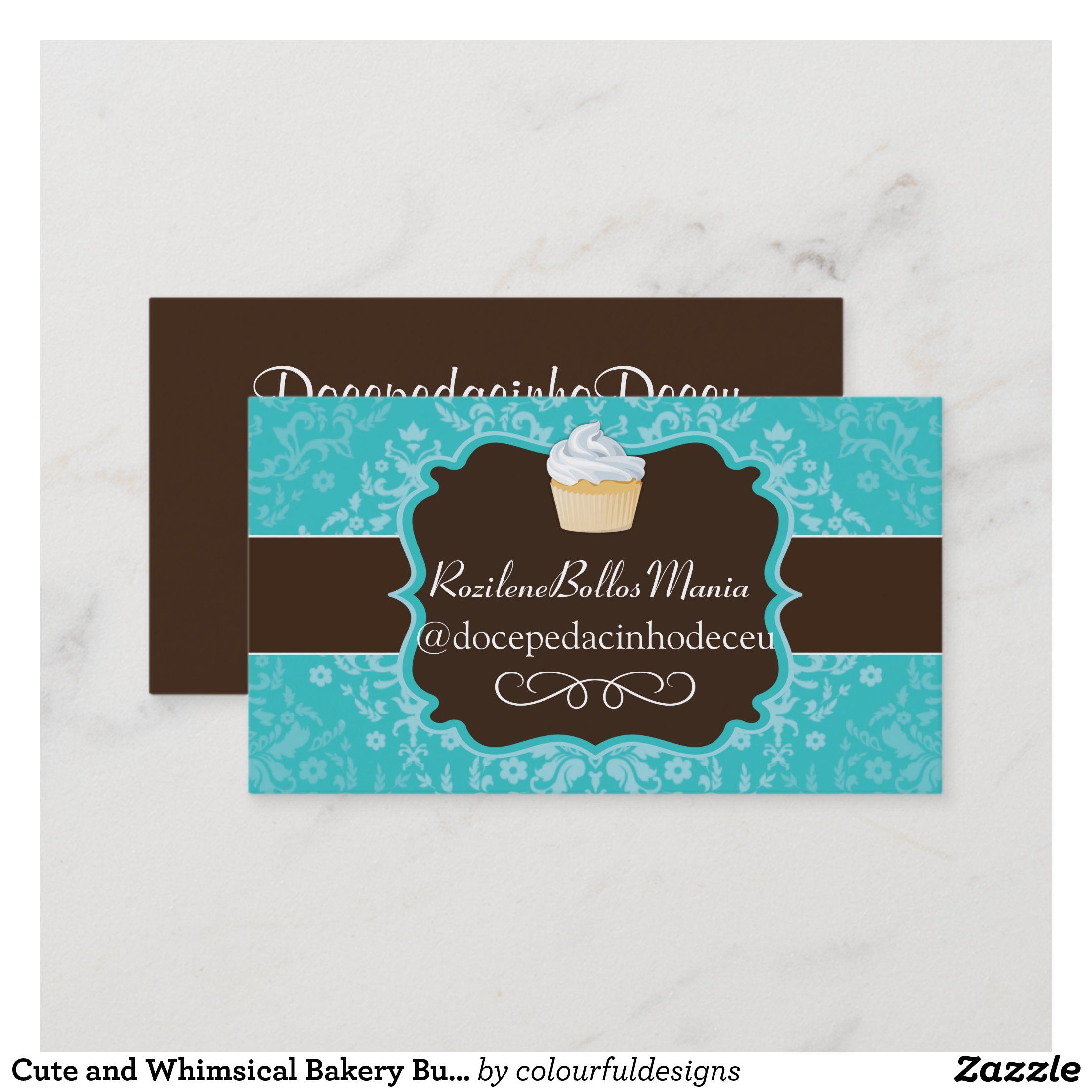 cute bakery business cards 1