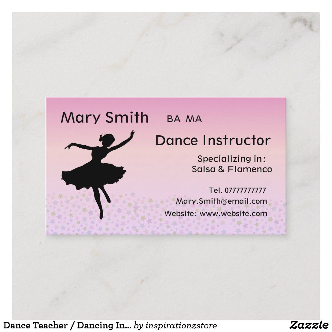 dance business cards 1