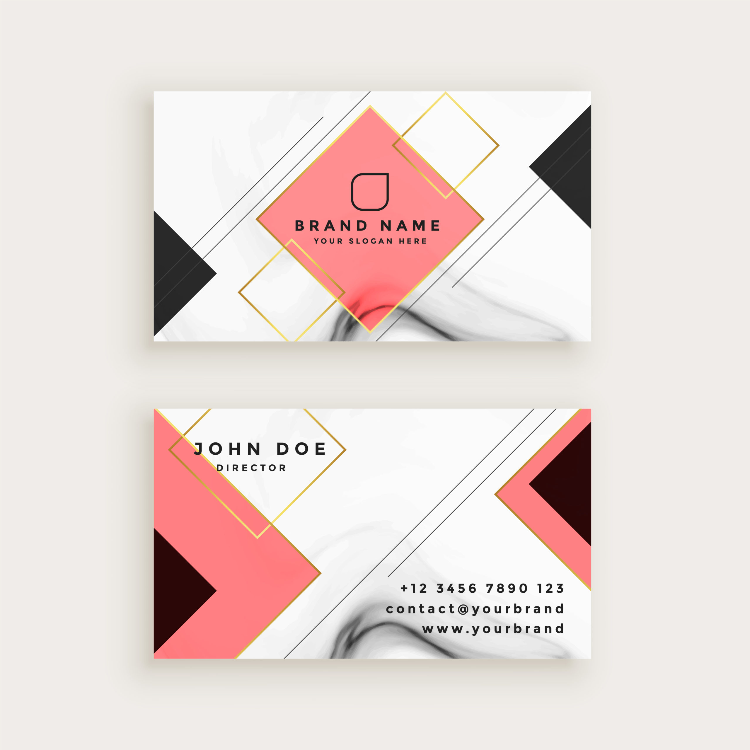 diamond shaped business cards 3