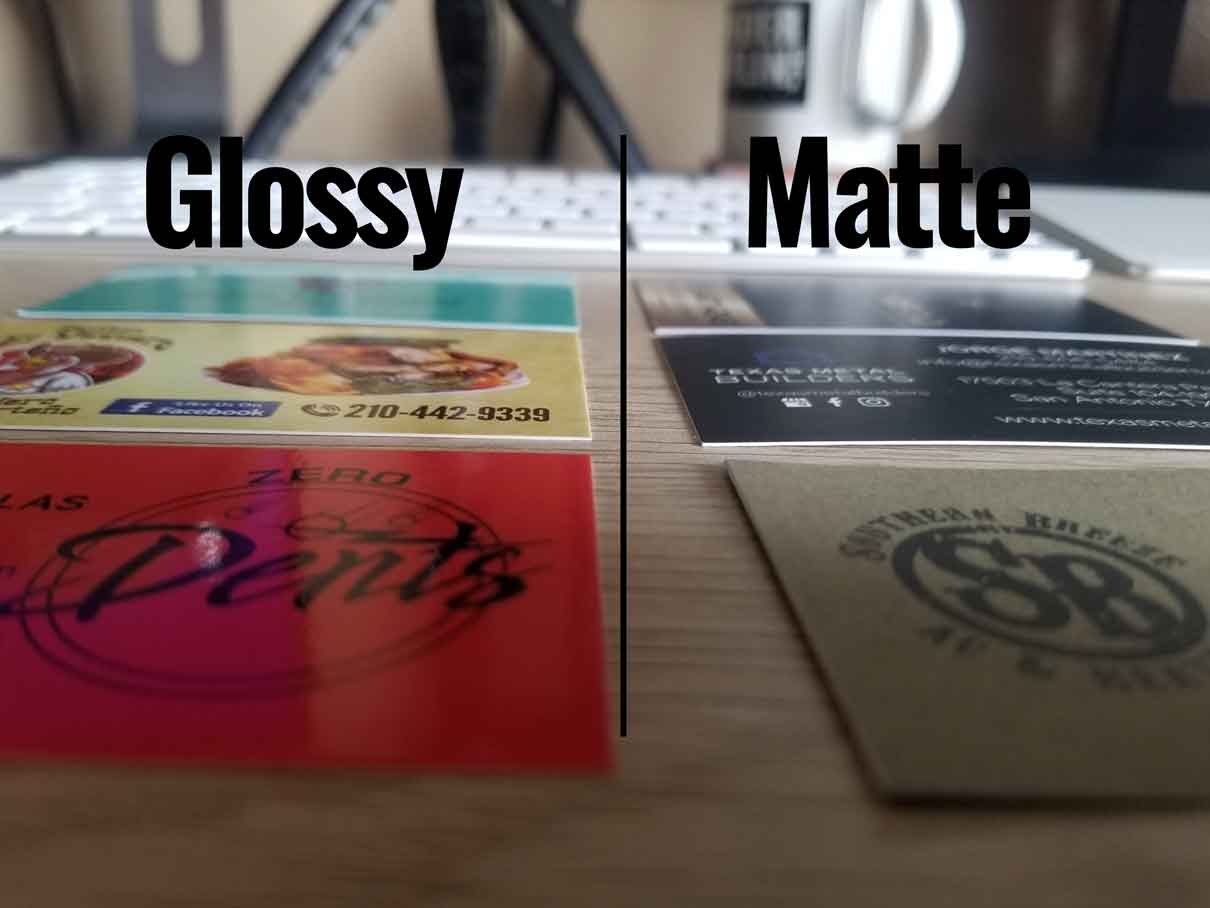difference between matte and glossy business cards 3