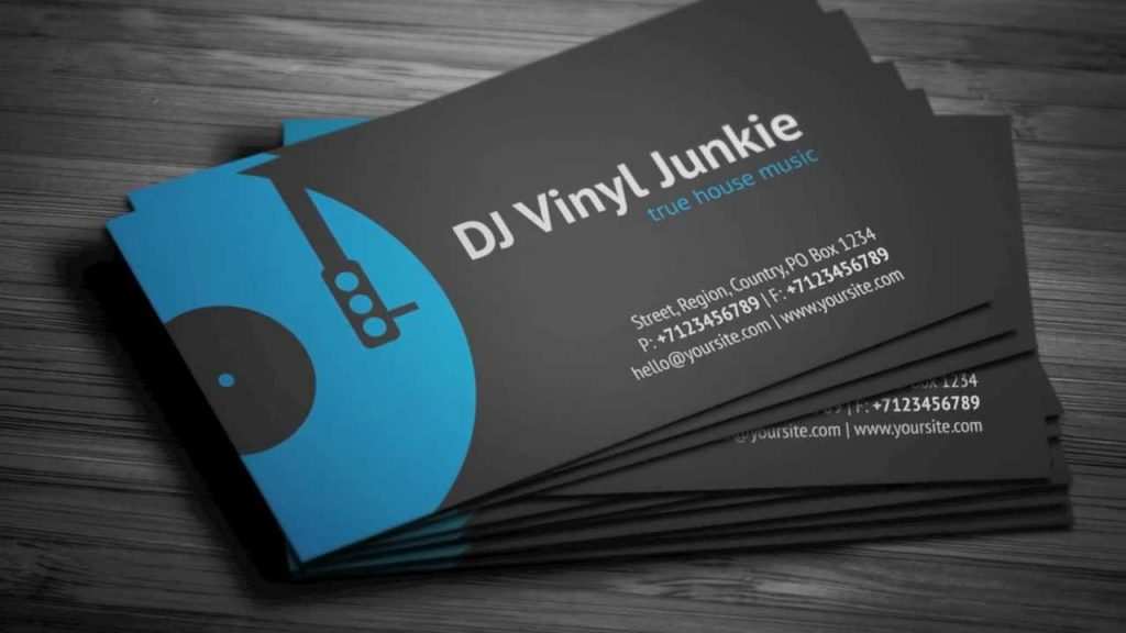 dj business cards free templates 1