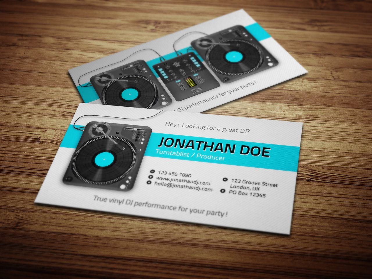 dj business cards samples 1