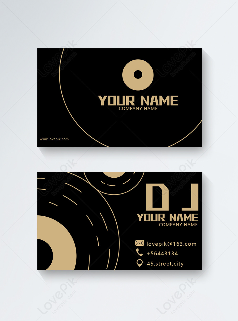 dj business cards templates free 5