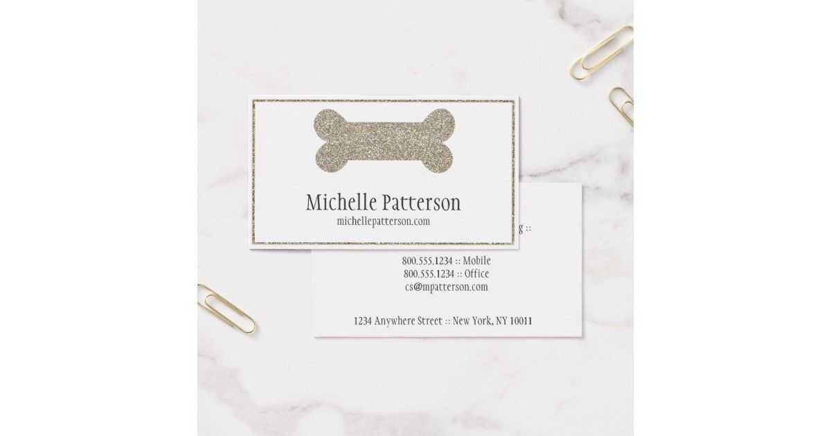 dog bone shaped business cards 1