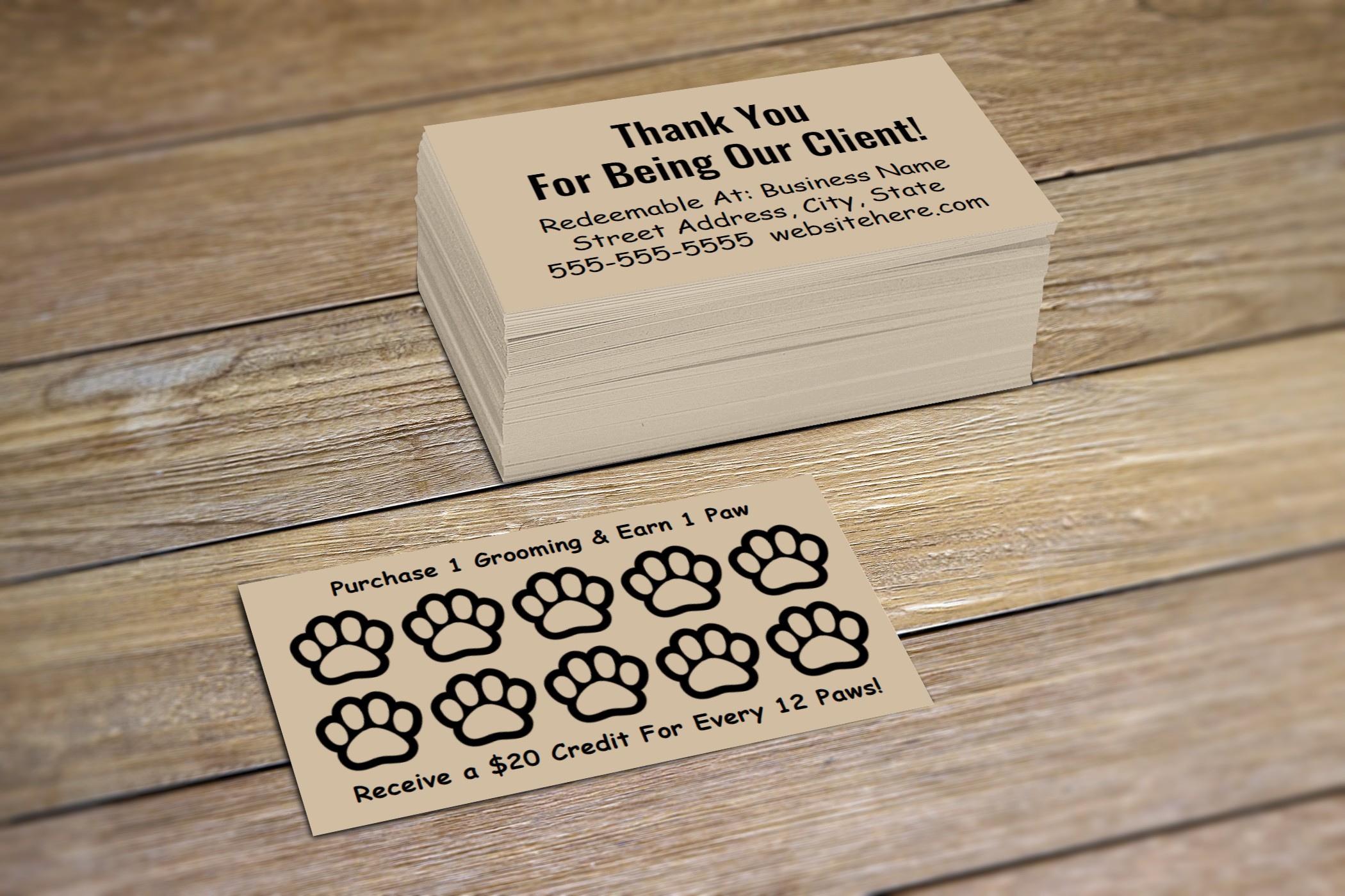 dog grooming business cards 3