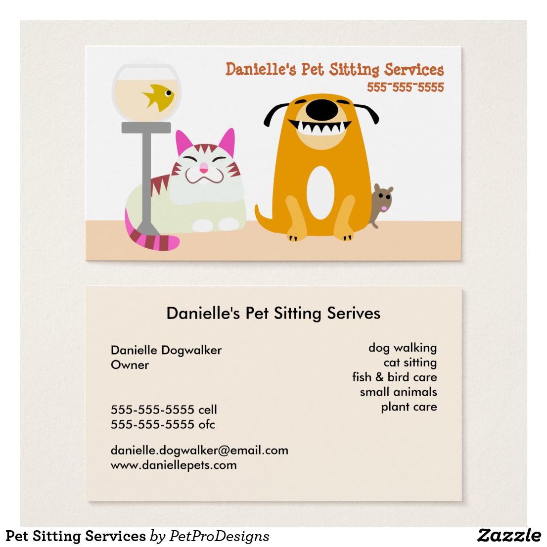 dog sitter business cards 3
