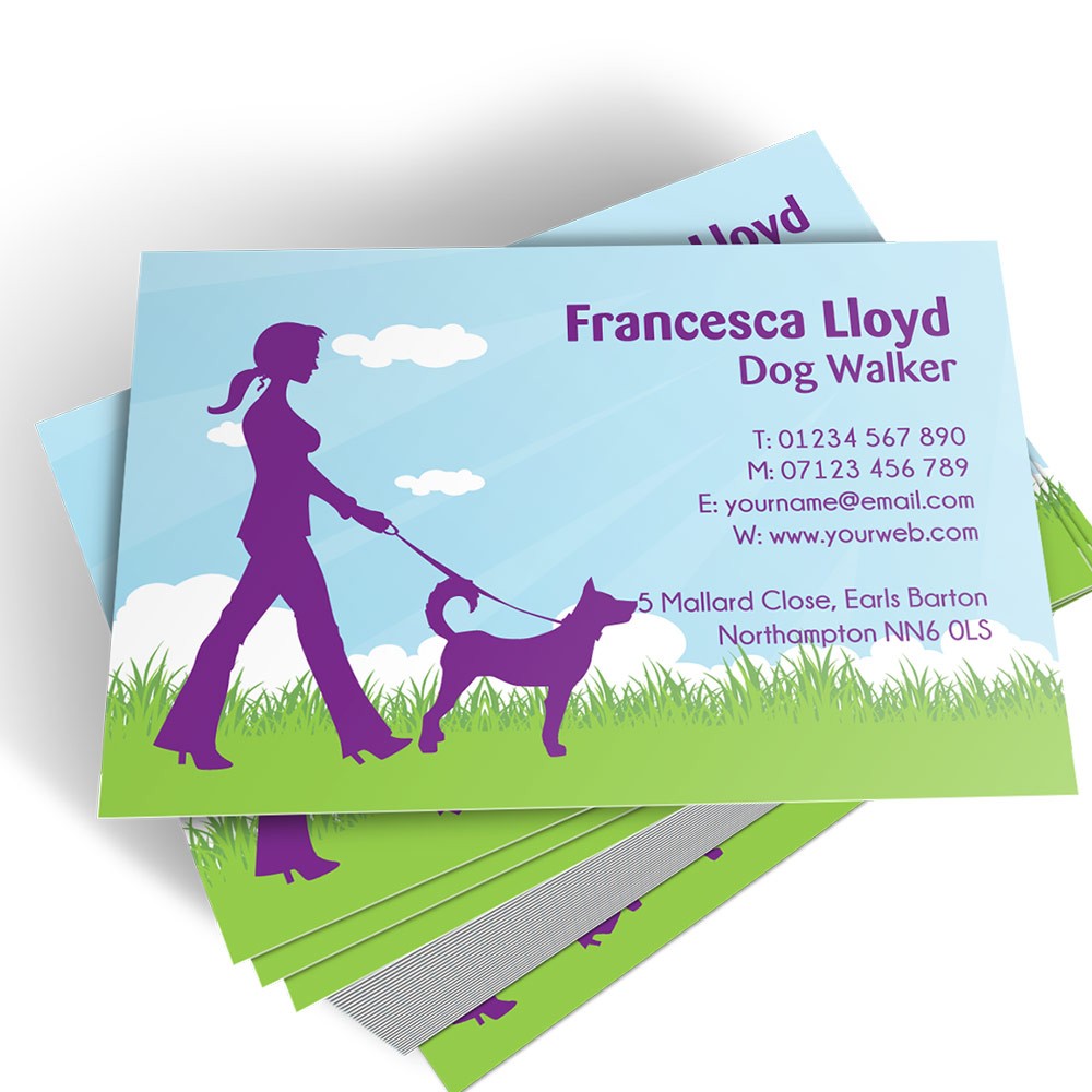 dog walker business cards 2