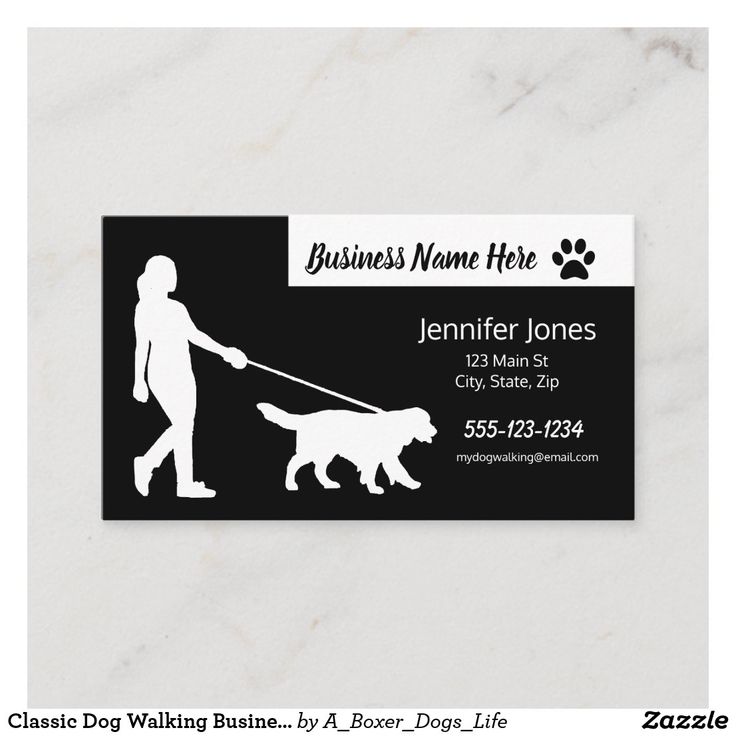 dog walking business cards ideas 1