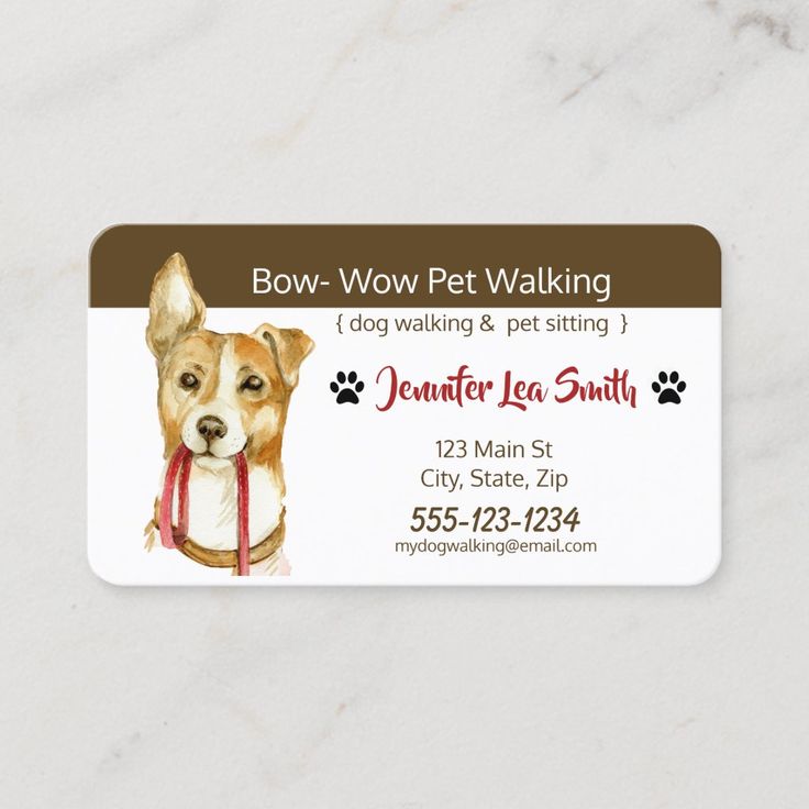 dog walking business cards ideas 5