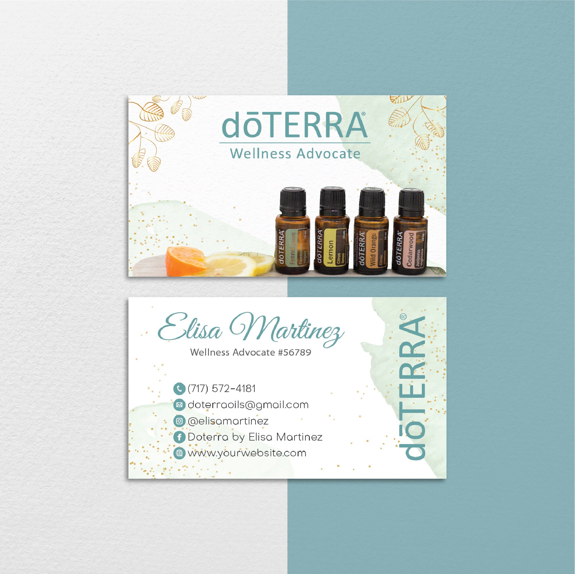 doterra business cards template 1