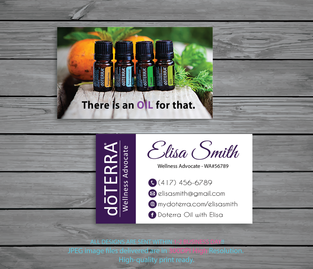 doterra essential oils business cards 2