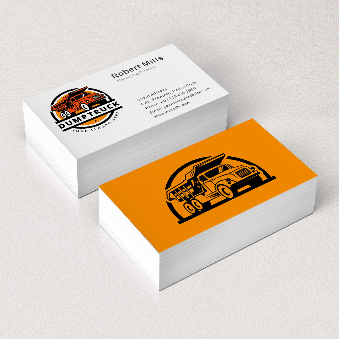 dump truck business cards 3