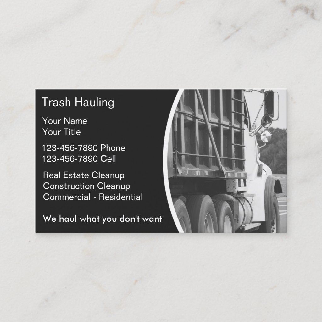 dumpster rental business cards 4