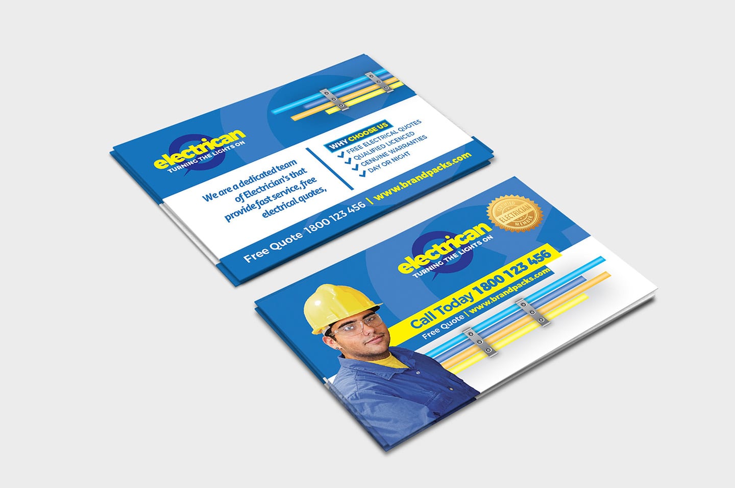 electrician business cards templates free 1