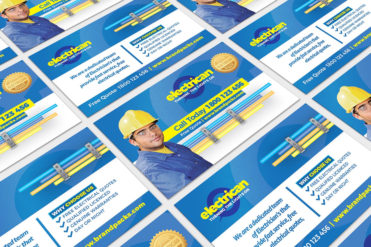 electrician business cards templates free 5