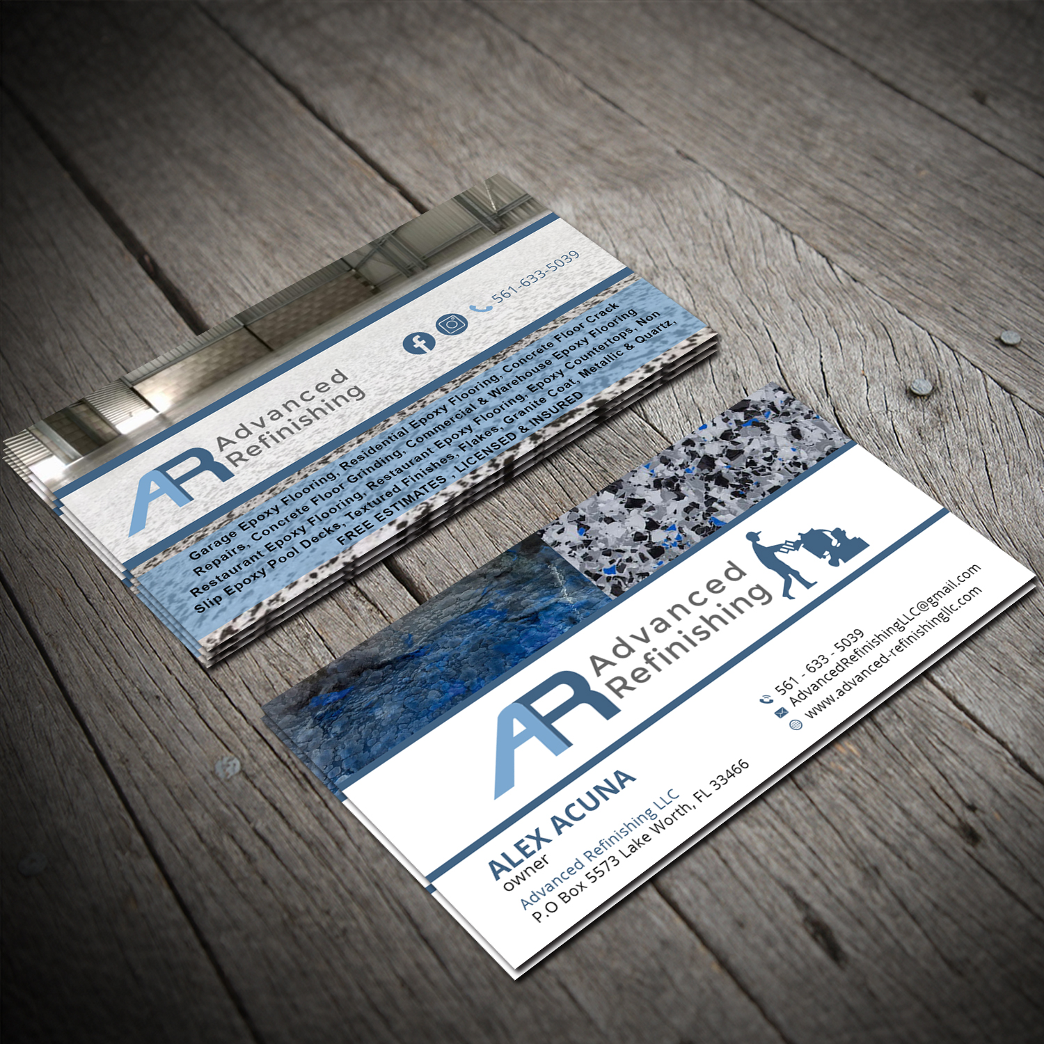 epoxy flooring business cards 2