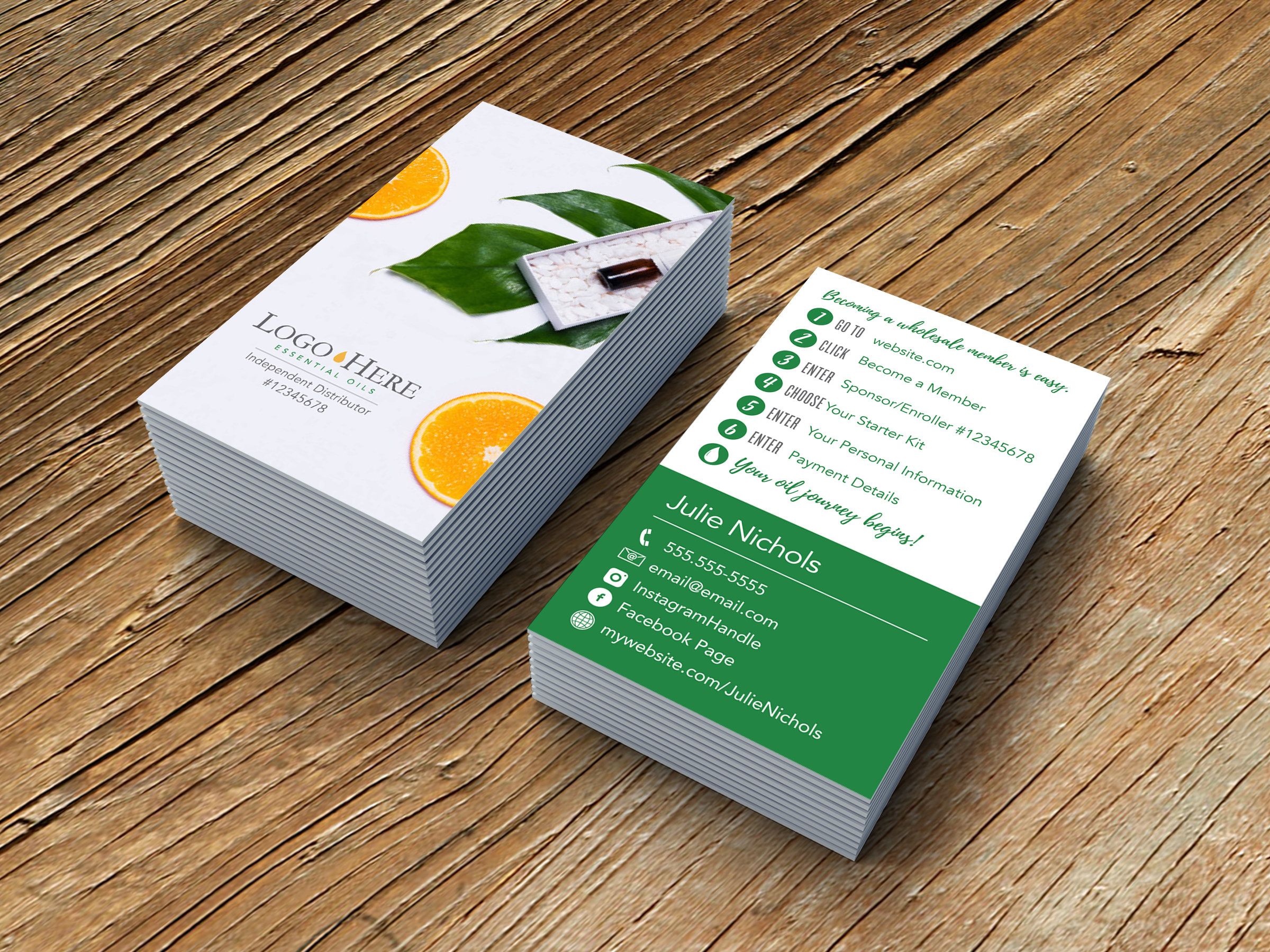 essential oil business cards 1