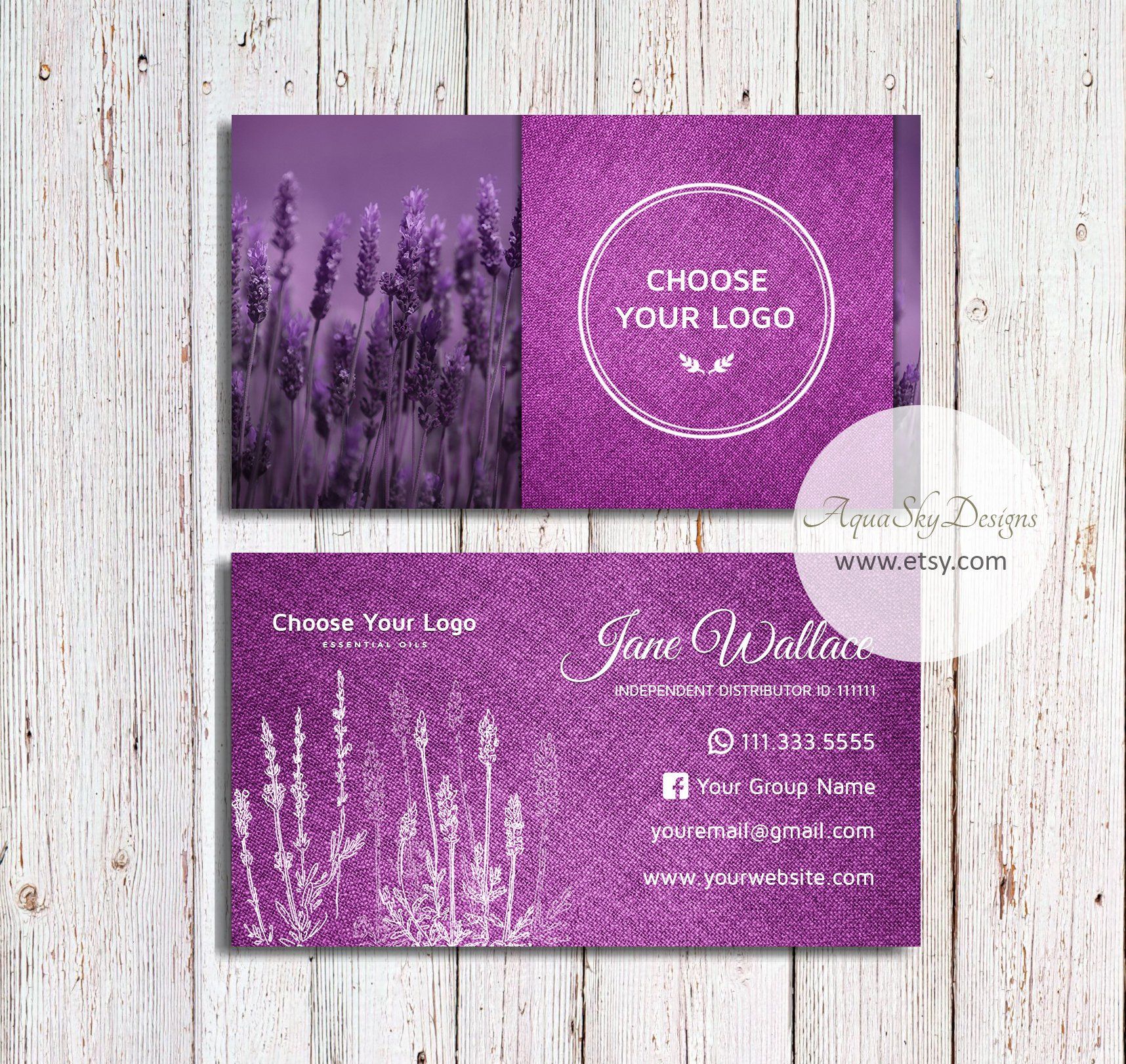 essential oil business cards 2
