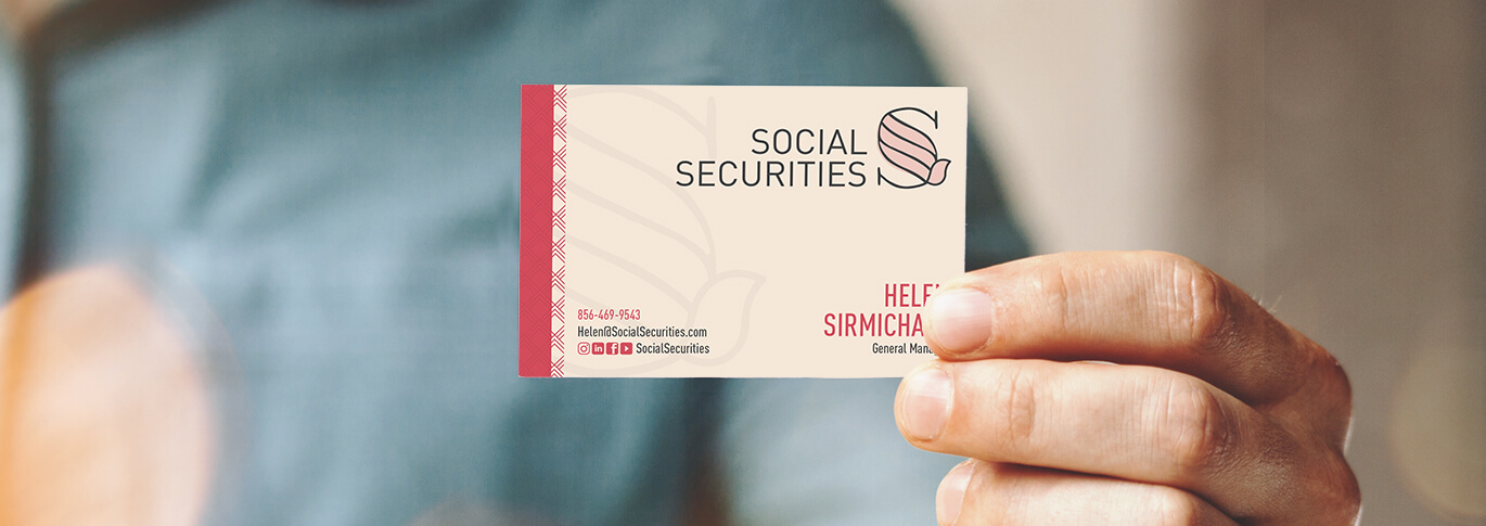 example business cards with social media 1