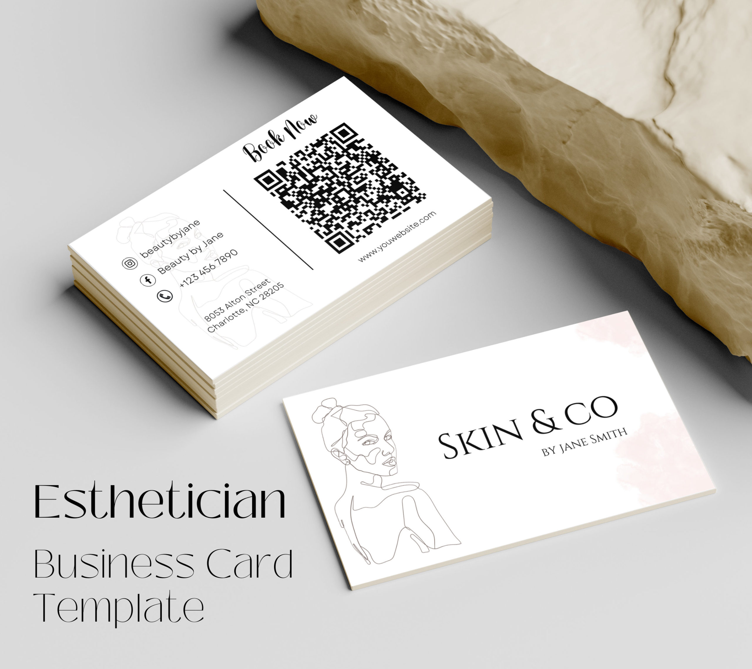 examples of esthetician business cards 1