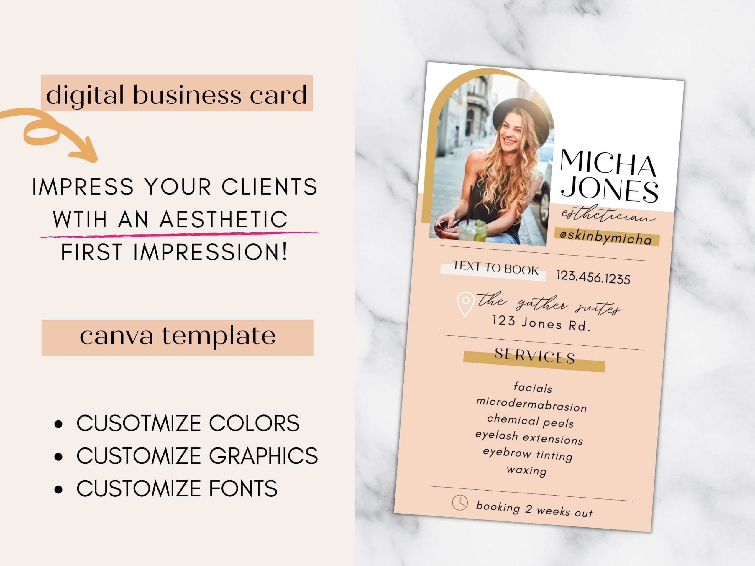 examples of esthetician business cards 3