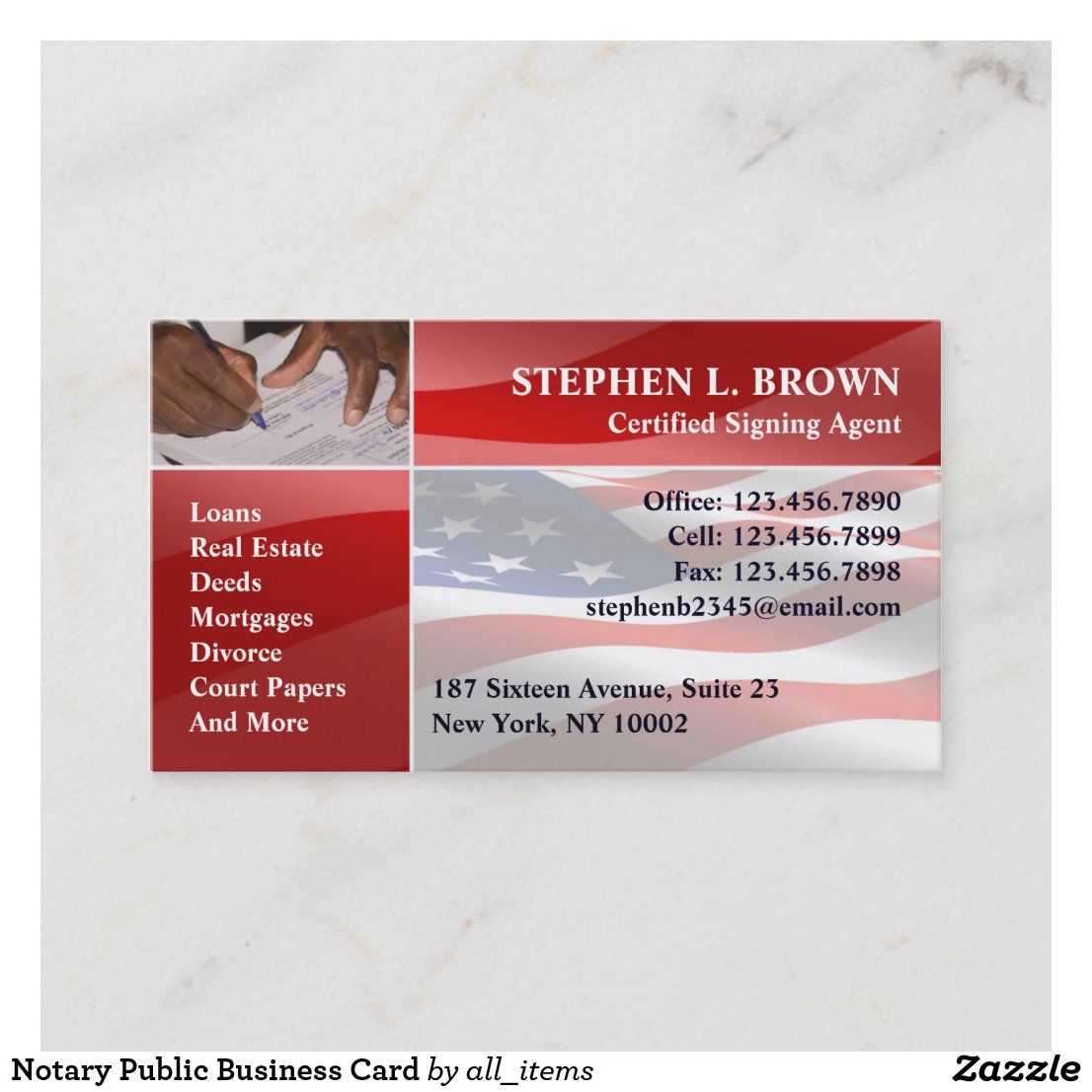 examples of notary business cards 1