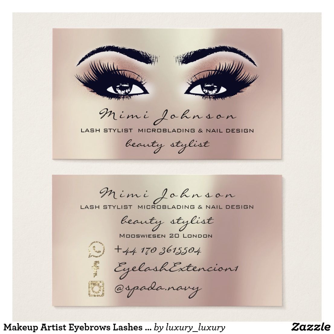 eyelash business cards ideas 1
